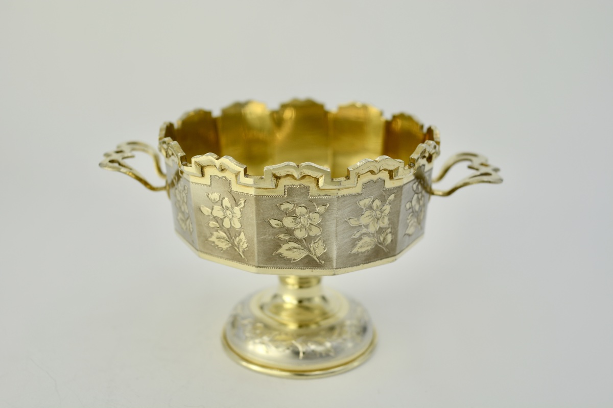 19th-century Russia. Gilded Silver Cup. 