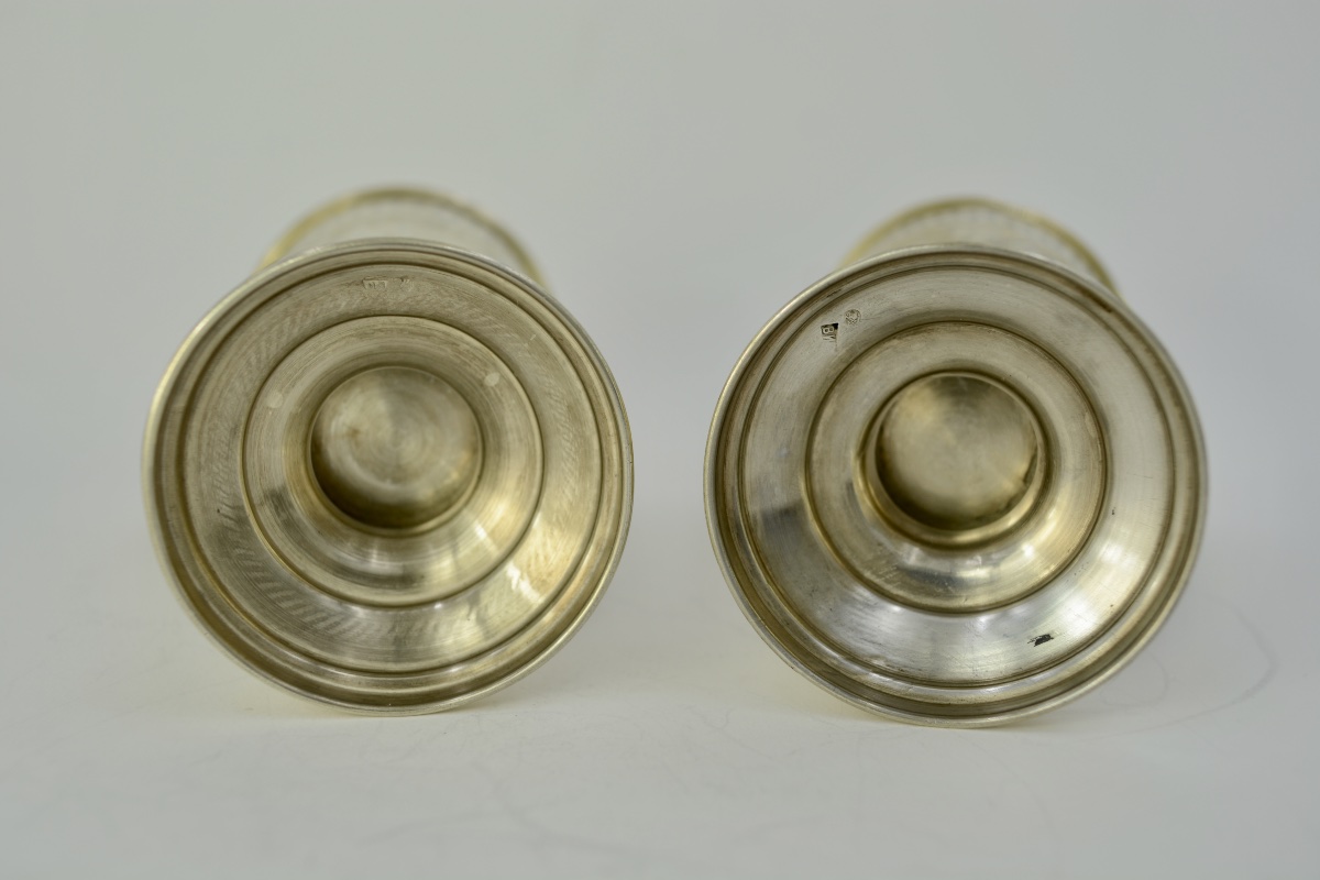 Russia, Circa 1900. Pair Of Gilt Silver Cups. -photo-8