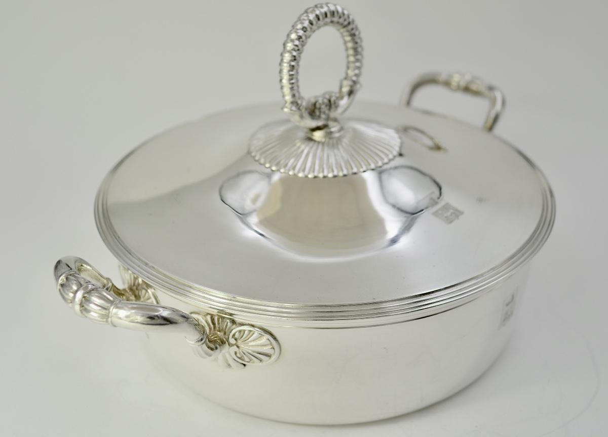 Silver Vegetable Dish / Broth Bowl, France, Circa 1830-photo-3