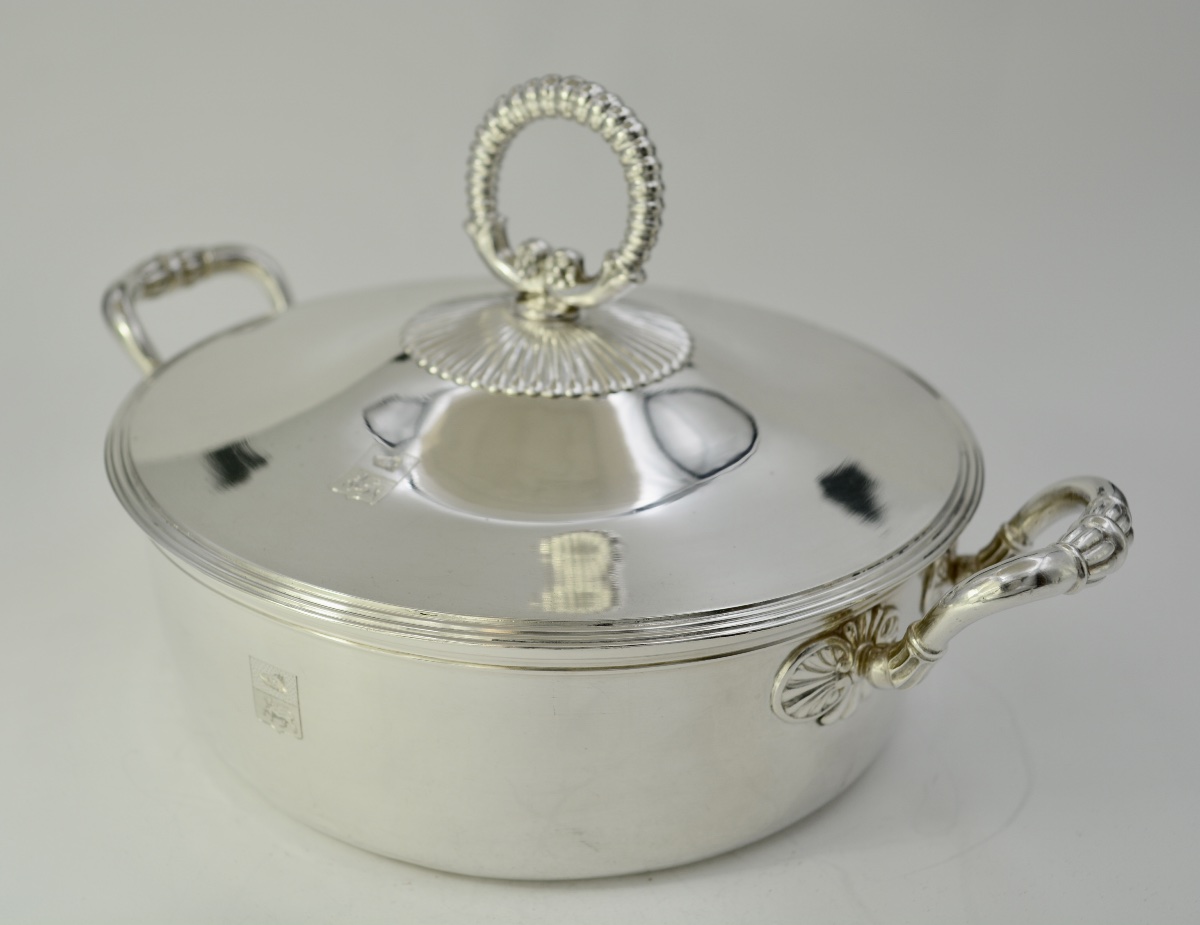 Silver Vegetable Dish / Broth Bowl, France, Circa 1830-photo-4