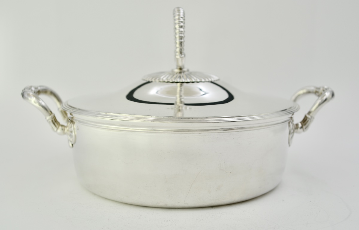 Silver Vegetable Dish / Broth Bowl, France, Circa 1830-photo-1