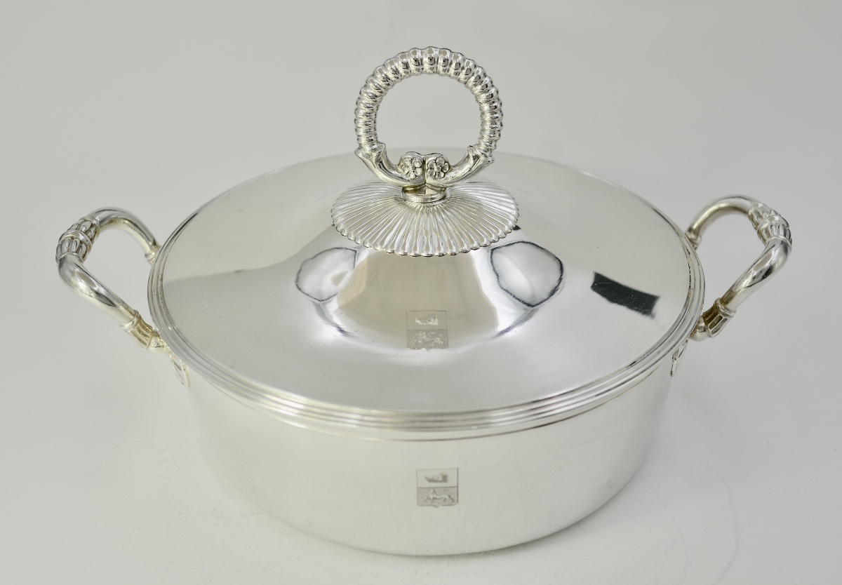 Silver Vegetable Dish / Broth Bowl, France, Circa 1830