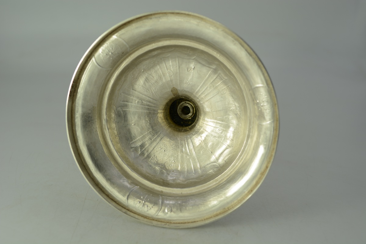 Silver Chalice And Paten, France, 19th Century. -photo-3