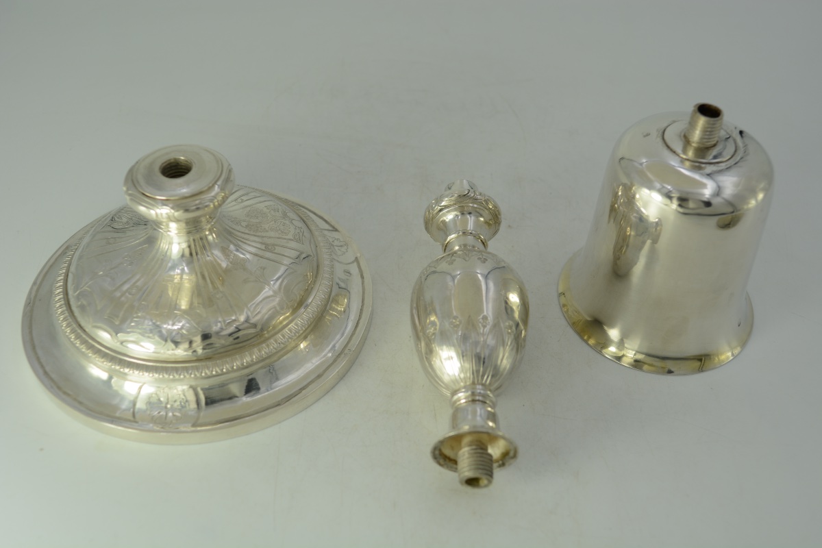 Silver Chalice And Paten, France, 19th Century. -photo-5