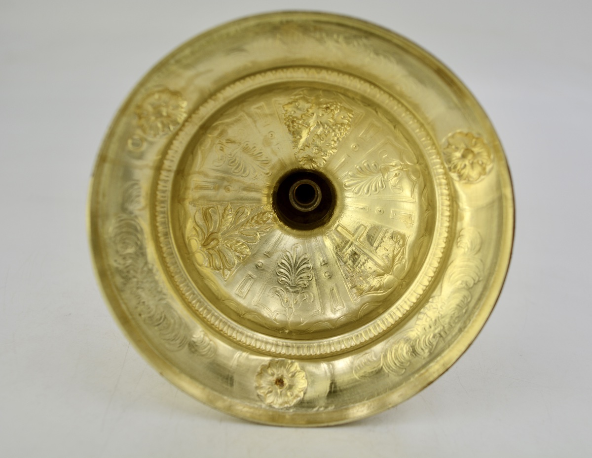 Calice et patene argent doré. France XIXe siecle;-photo-2