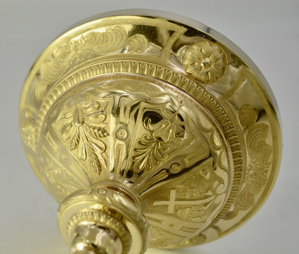 Calice et patene argent doré. France XIXe siecle;-photo-5