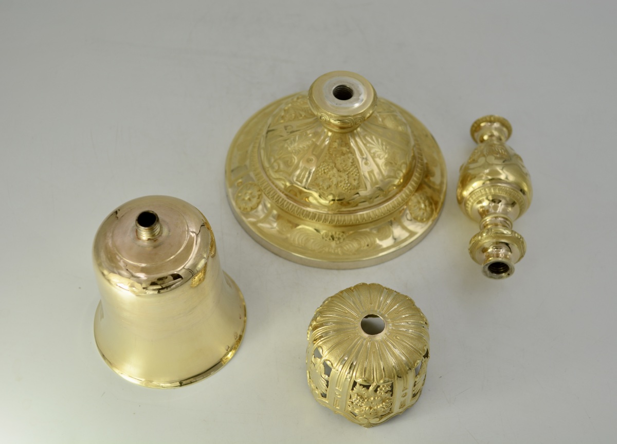 Calice et patene argent doré. France XIXe siecle;-photo-6
