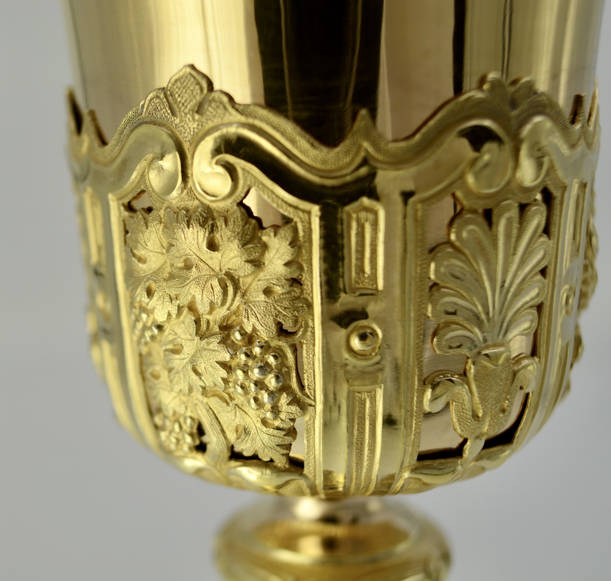 Calice et patene argent doré. France XIXe siecle;-photo-8