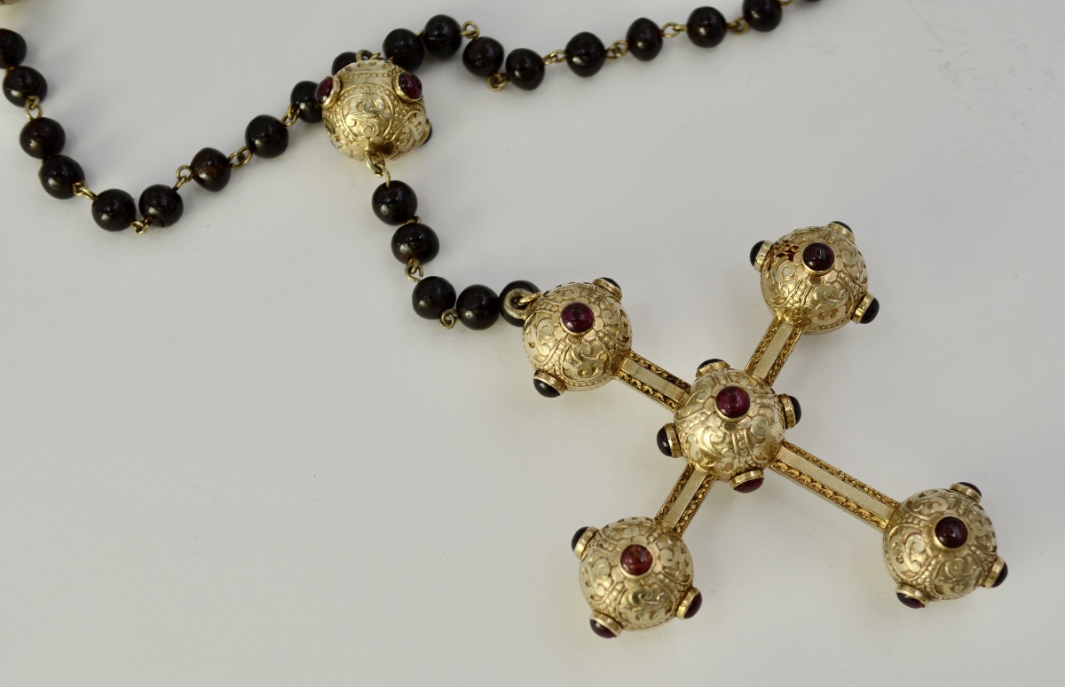 Croix pectorale en vermeil, France XIX eme siecle -photo-4