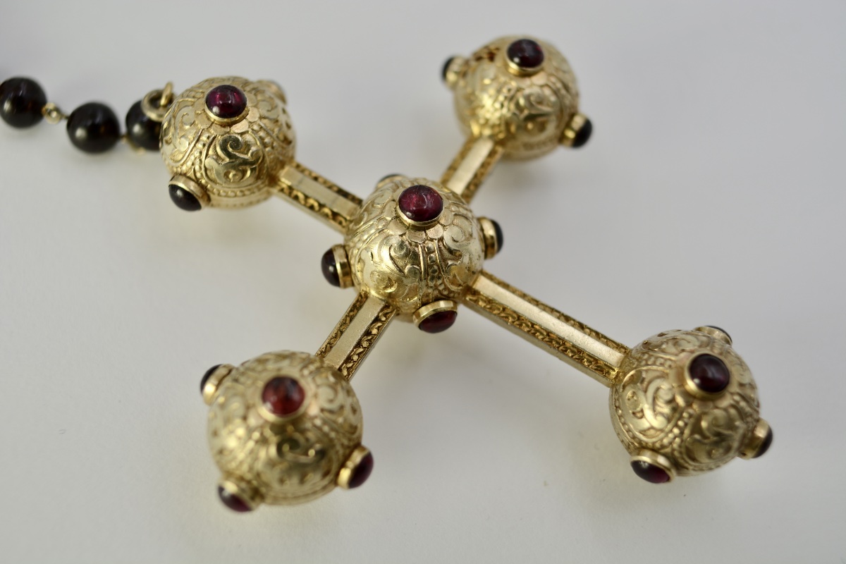 Croix pectorale en vermeil, France XIX eme siecle -photo-1