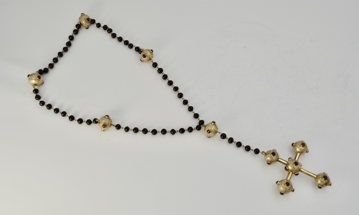 Croix pectorale en vermeil, France XIX eme siecle 