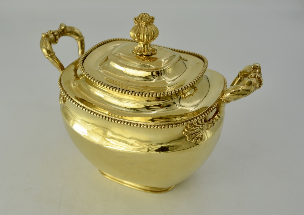 Vermeil Sugar Bowl, France, 1819–1838 -photo-3