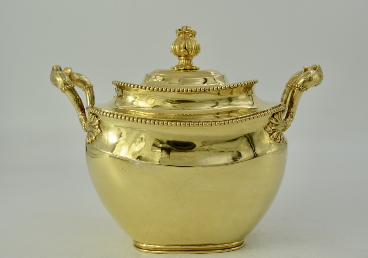 Vermeil Sugar Bowl, France, 1819–1838 -photo-4