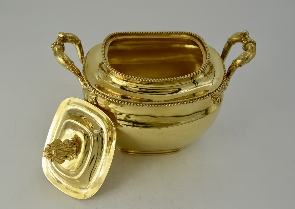 Vermeil Sugar Bowl, France, 1819–1838 