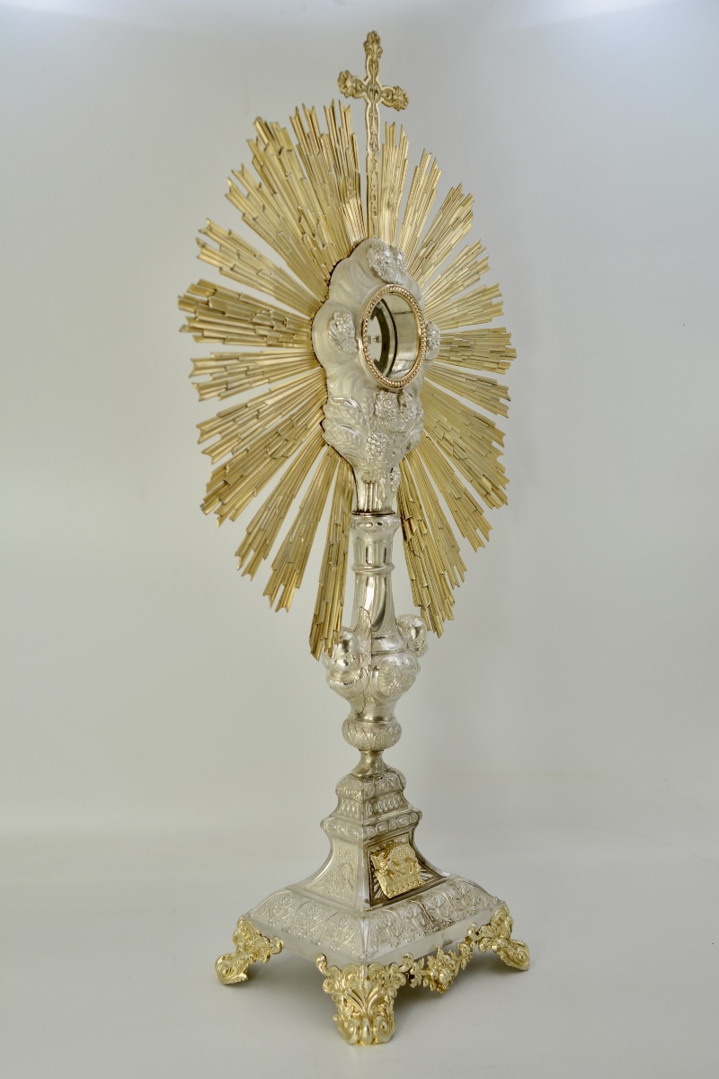 Ostensoir En Argent  France Vers 1850 Par Dejean  Orfevre -photo-2