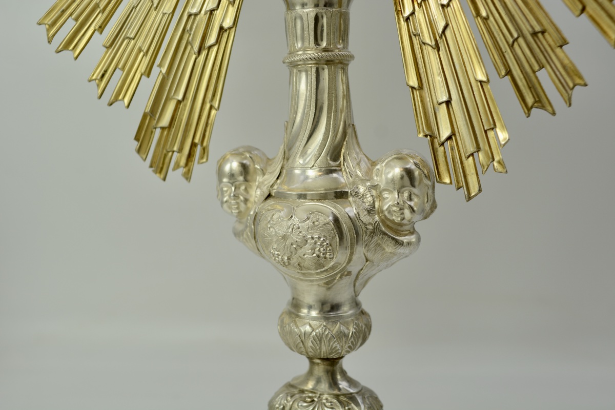 Ostensoir En Argent  France Vers 1850 Par Dejean  Orfevre -photo-2