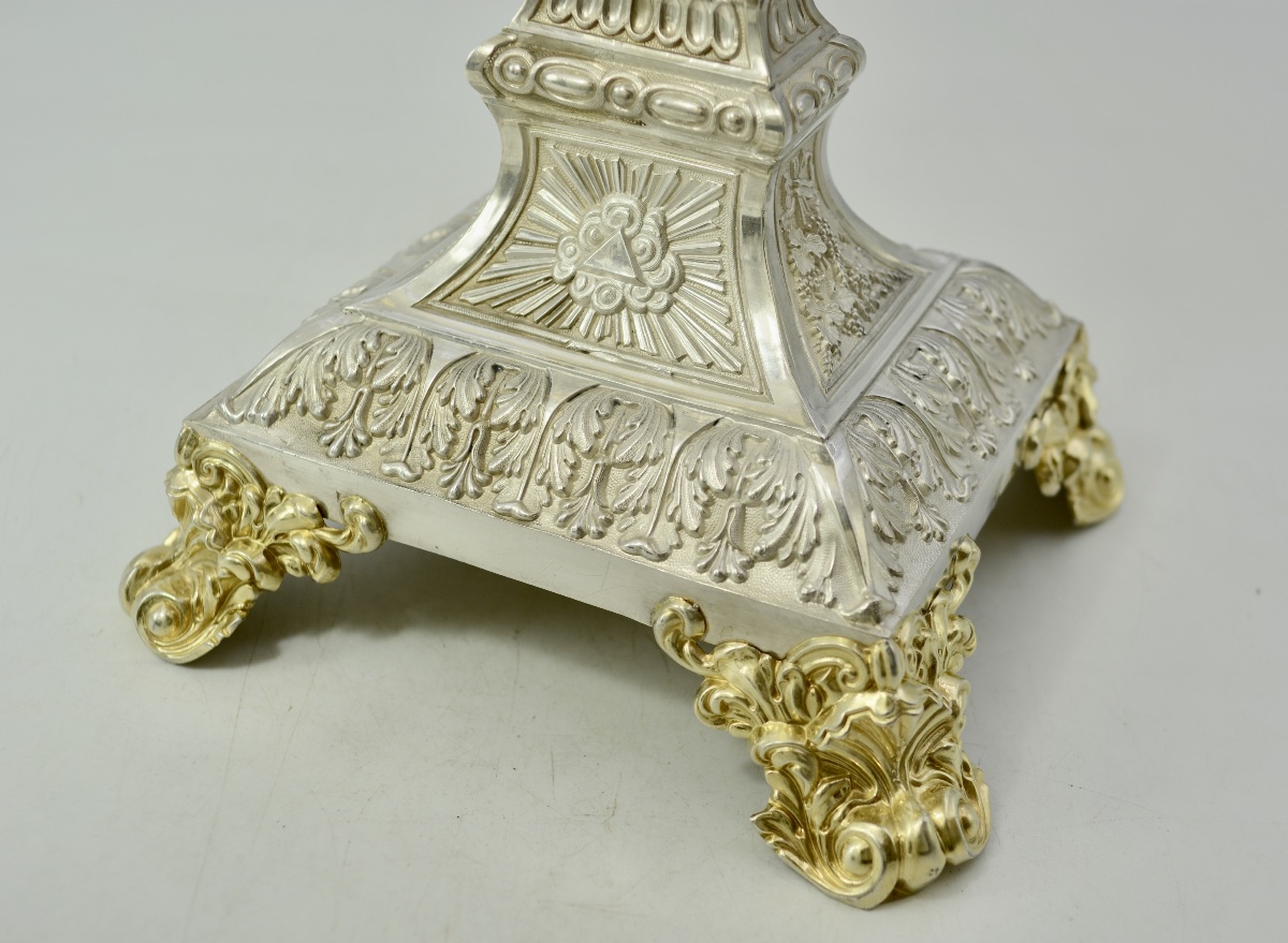 Ostensoir En Argent  France Vers 1850 Par Dejean  Orfevre -photo-4