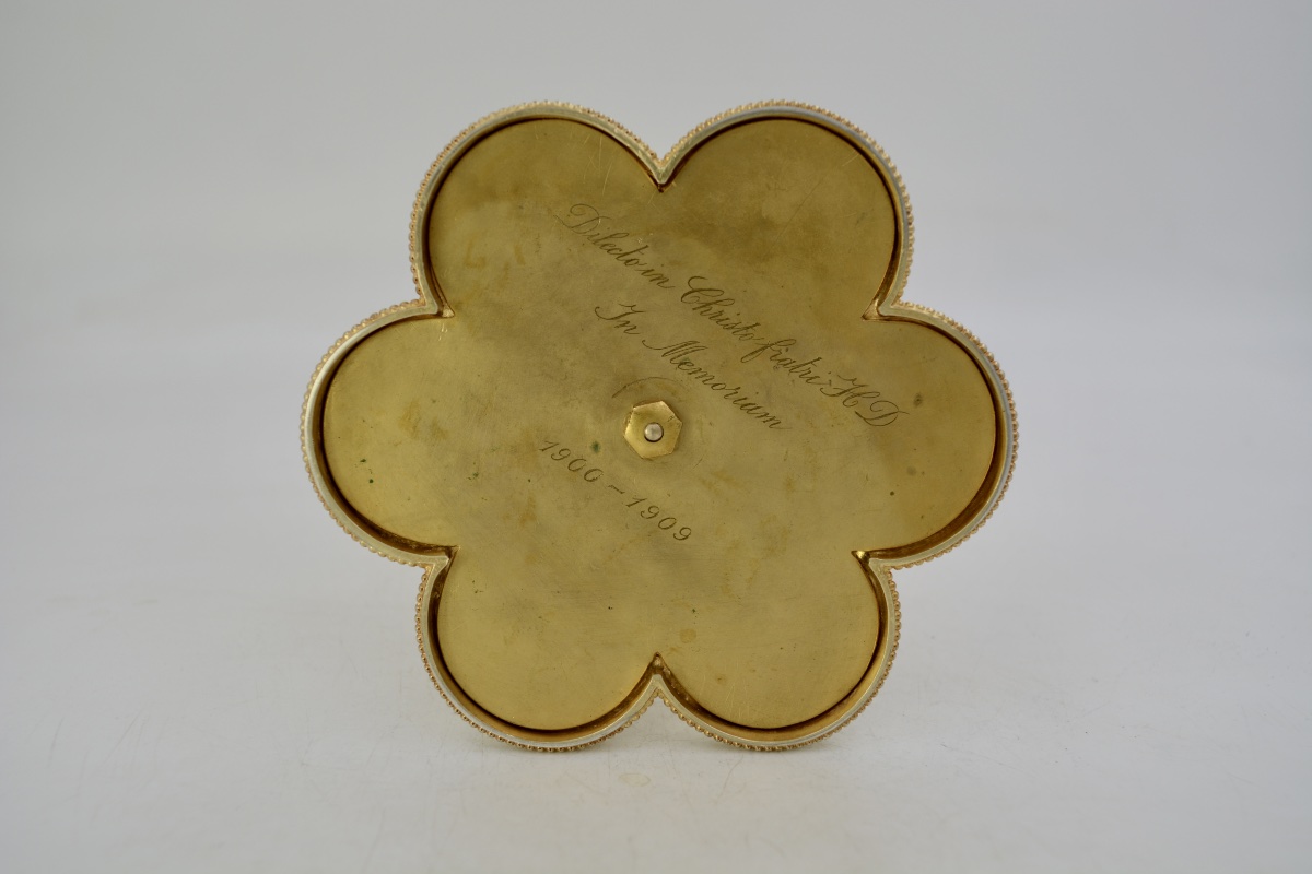Calice et patene , coffre, argent doré. France 19 eme siècle . -photo-3