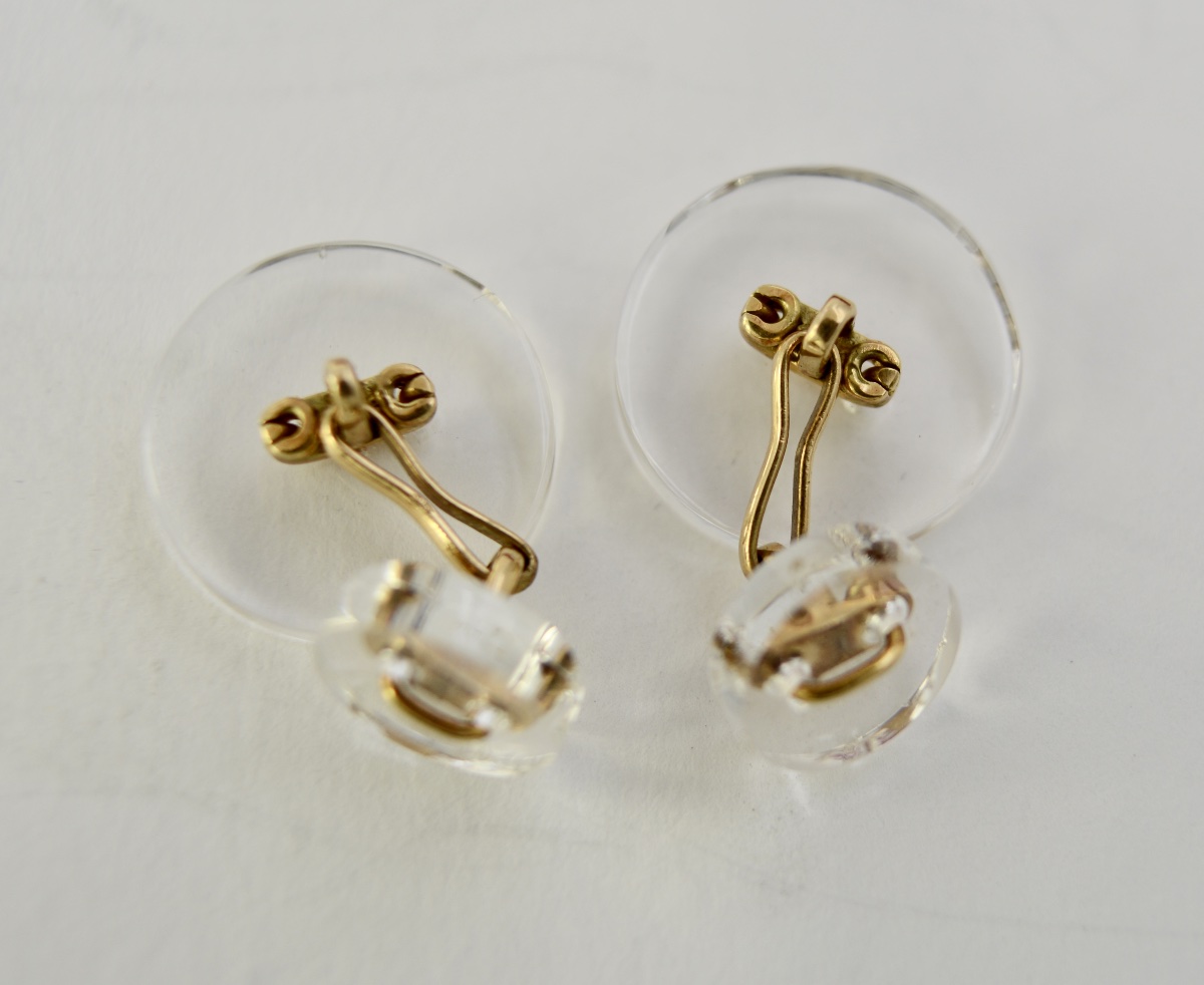 Baccarat, Gold And Crystal Cufflinks-photo-4