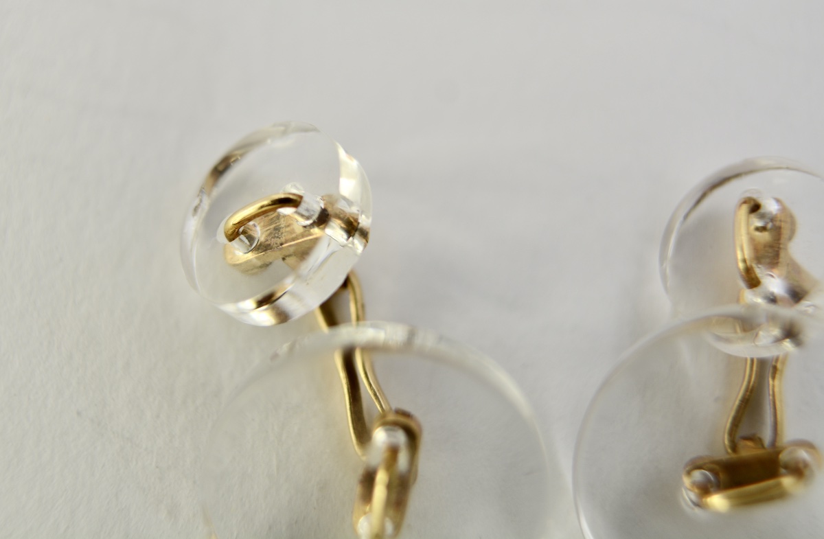 Baccarat, Gold And Crystal Cufflinks-photo-5