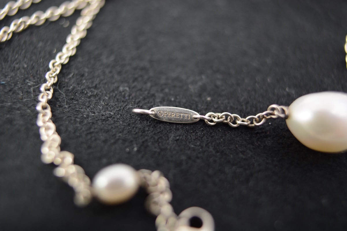 Tiffany & Co. Sautoir en argent et perles -photo-2