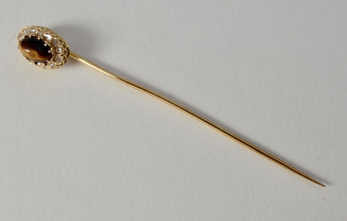 Gold Pin, France, Late 19th Century -photo-2