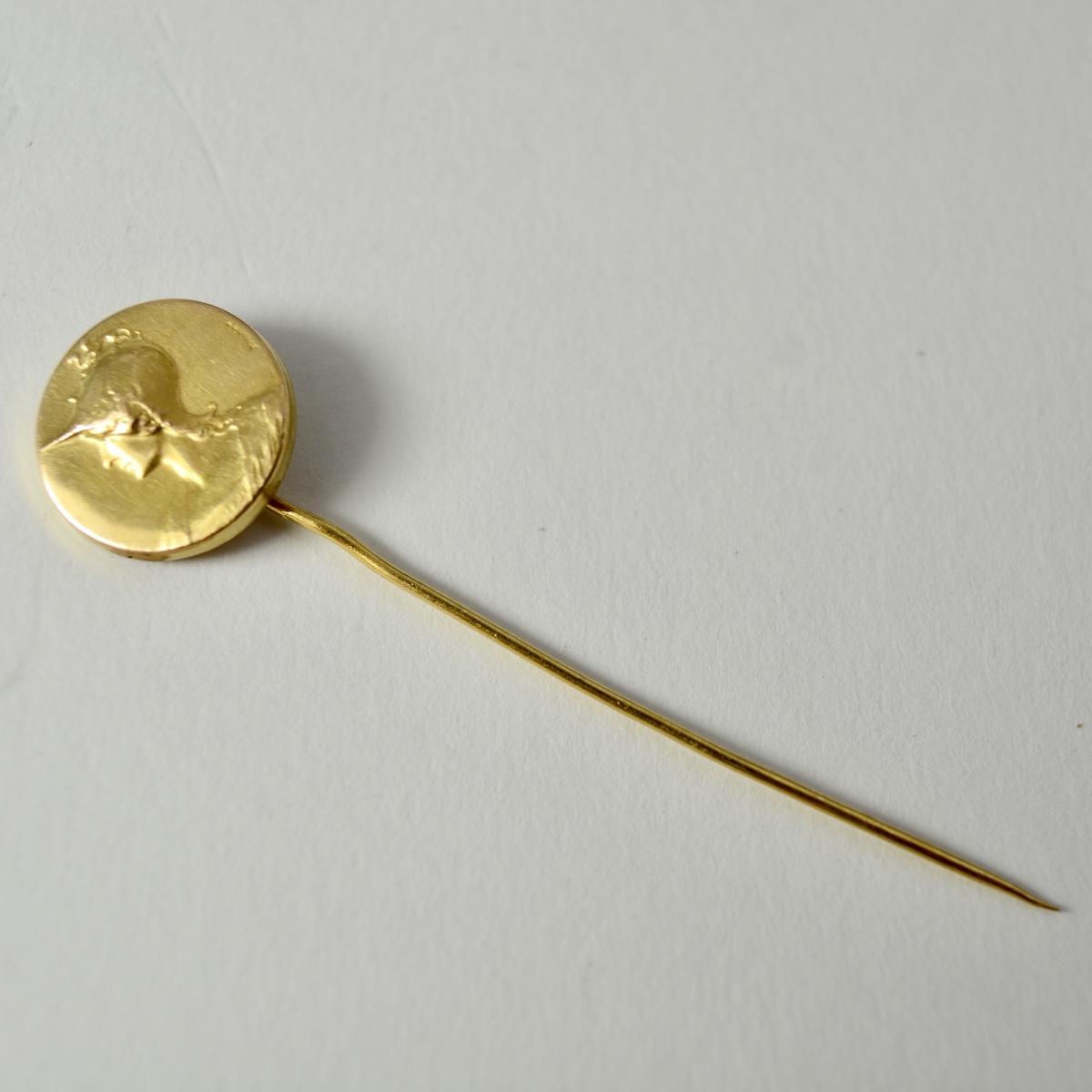 Gold Brooch, France, Late 19th Century. Signed. -photo-2