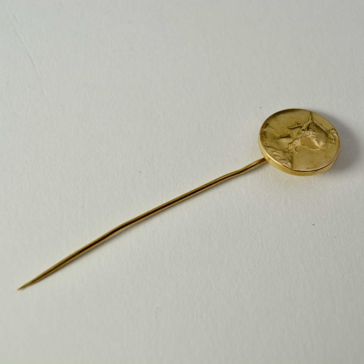 Gold Brooch, France, Late 19th Century. Signed. -photo-3
