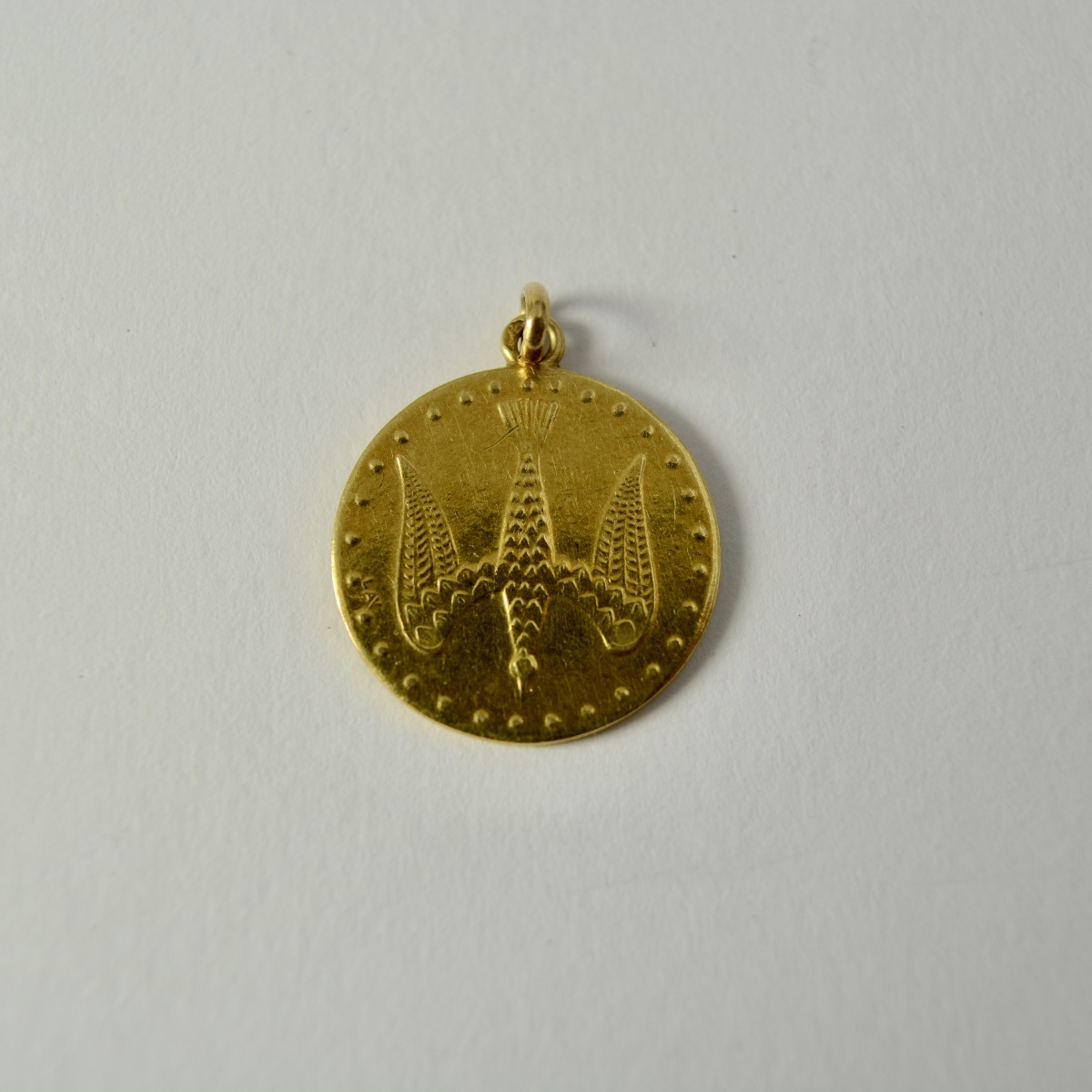 Médaillon Bapteme en Or , France XX eme siecle . 