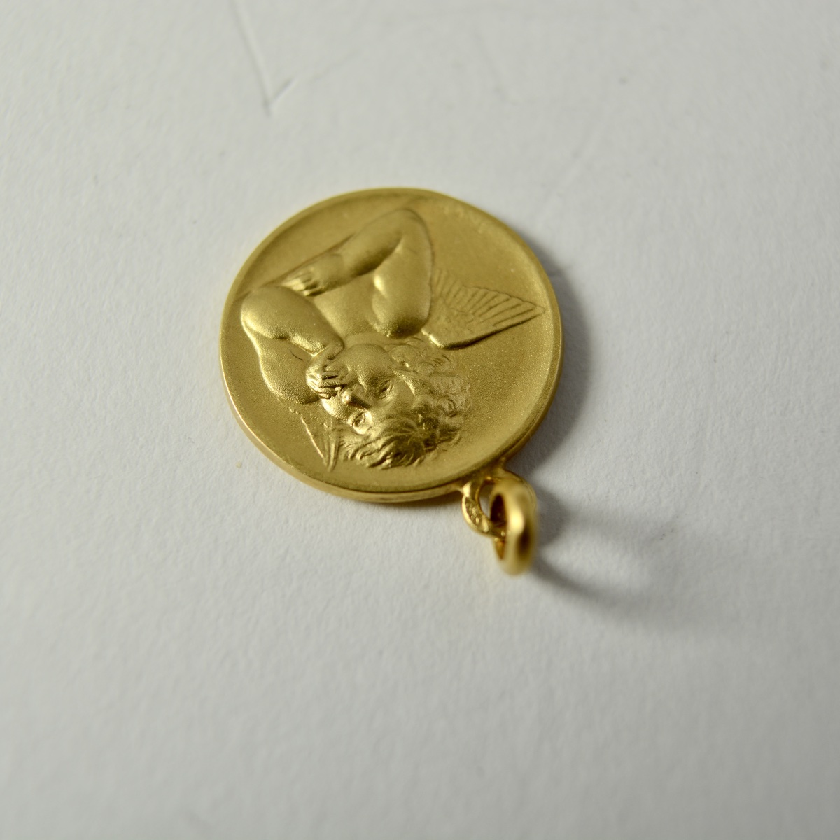 Or, Médaille à l’Ange de Raphaël,  France XX eme siecle -photo-2