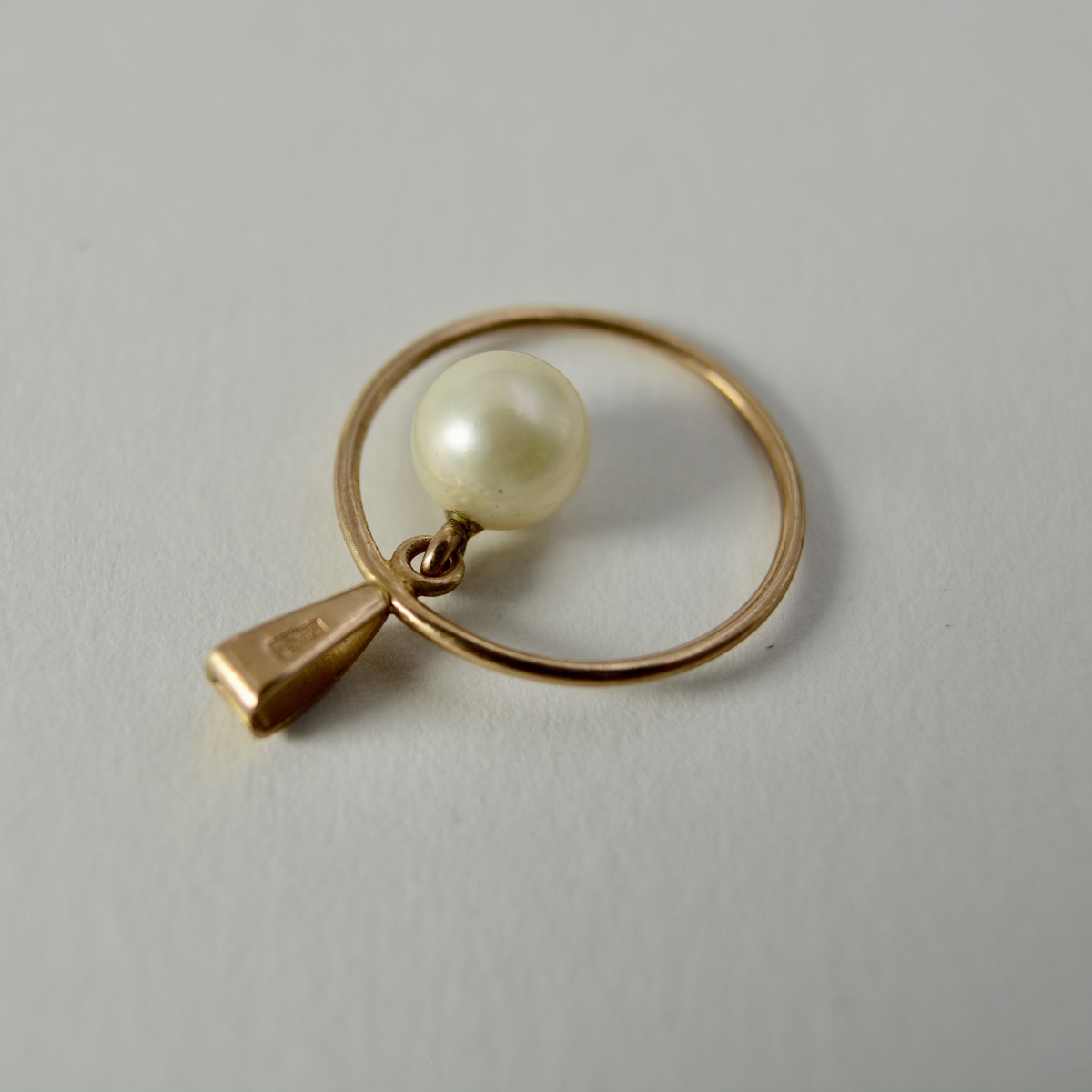 Russian Gold Pendant, Soviet Era. -photo-3