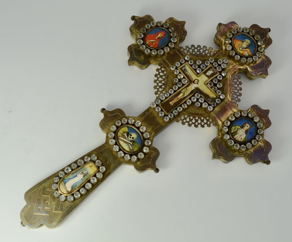 Russia, Circa 1900. Orthodox Blessing Cross-photo-3
