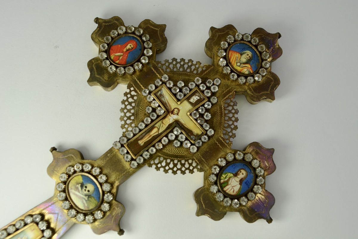 Russia, Circa 1900. Orthodox Blessing Cross-photo-4