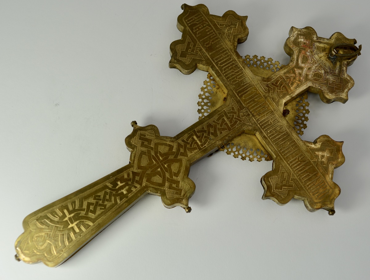 Russia, Circa 1900. Orthodox Blessing Cross-photo-6