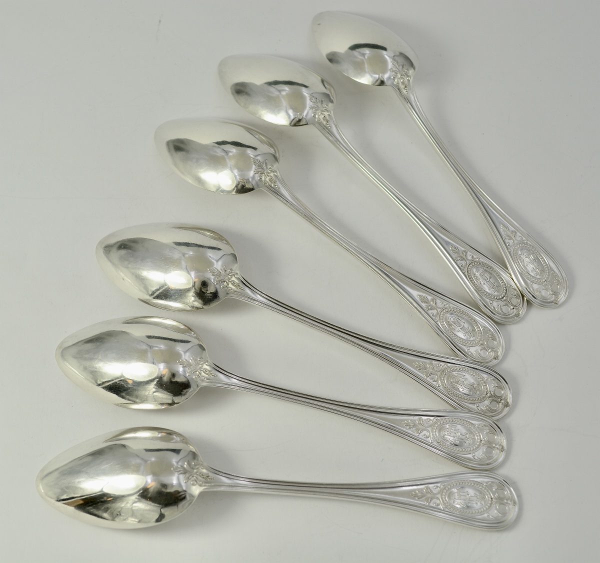 Six Silver Place Settings, France, 19th Century -photo-4