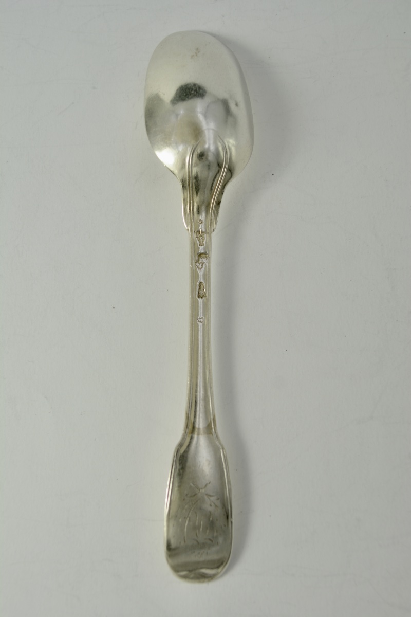 Cuillere en argent XVIII siecle vers 1738-44 France -photo-2