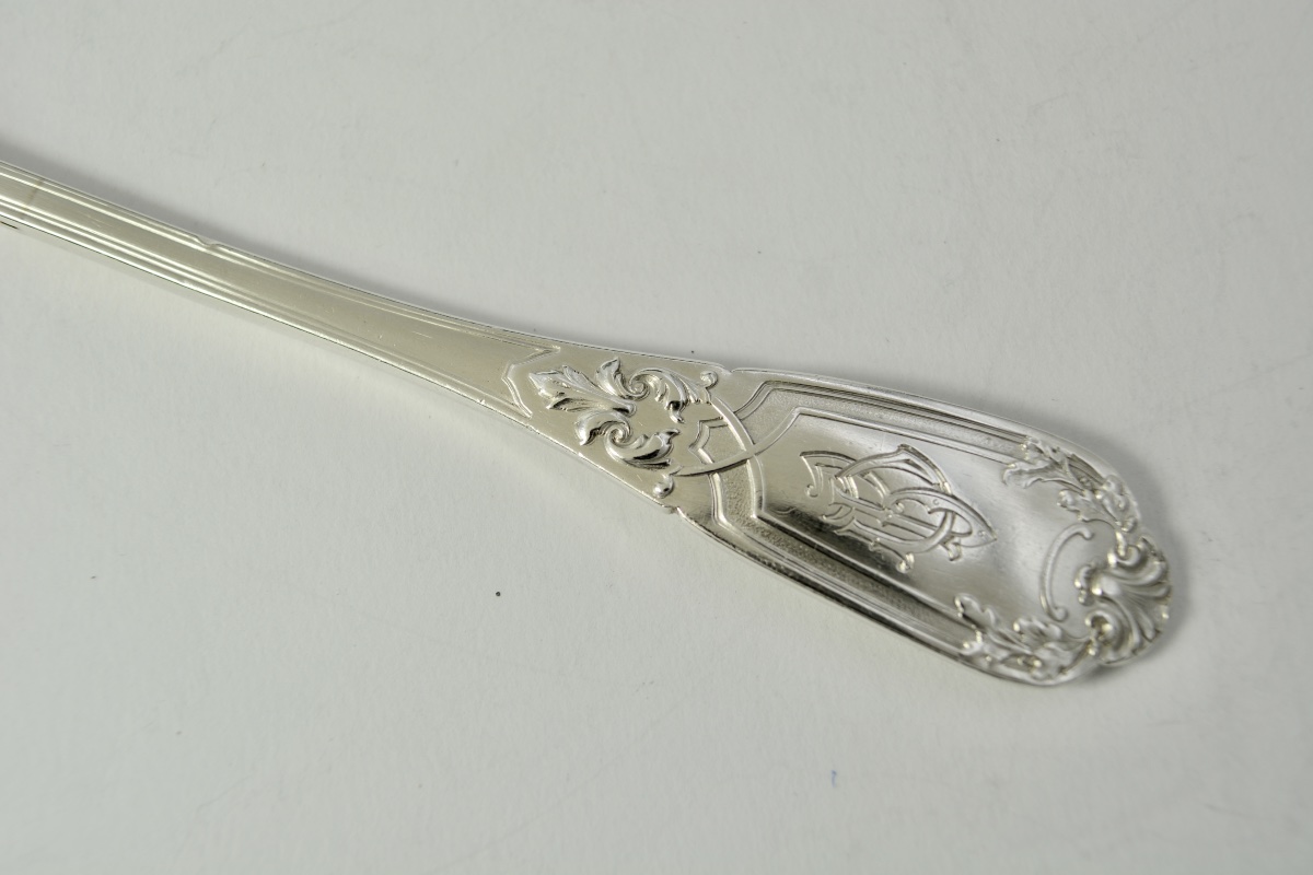 Cuillere à servir en argent France vers 1900-photo-3