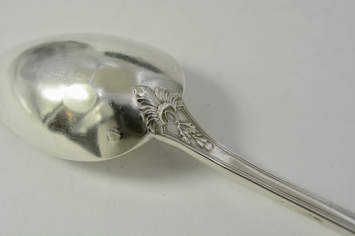Cuillere à servir en argent France vers 1900-photo-4