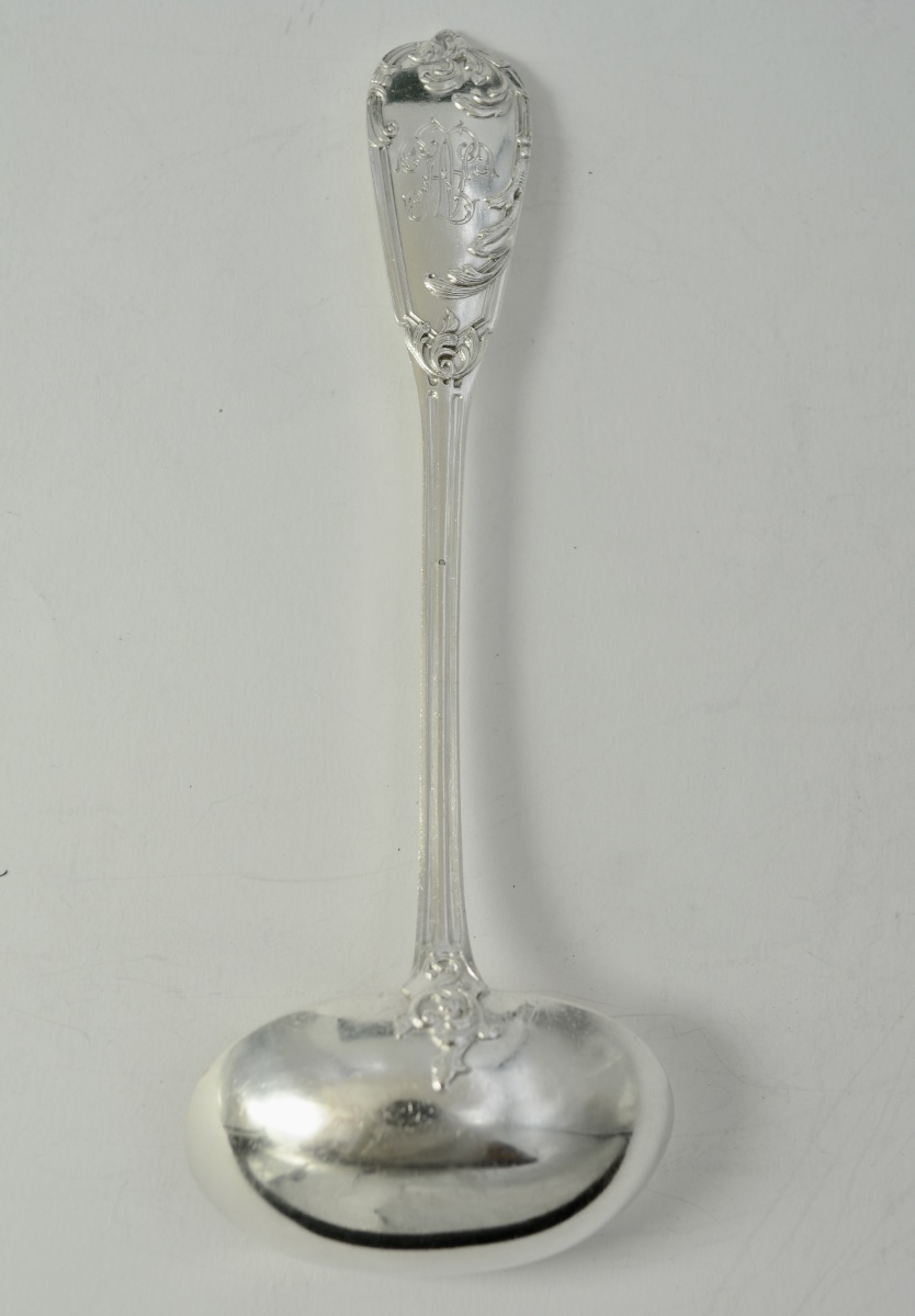 Silver Sauce Spoon, France, Circa 1900-photo-4