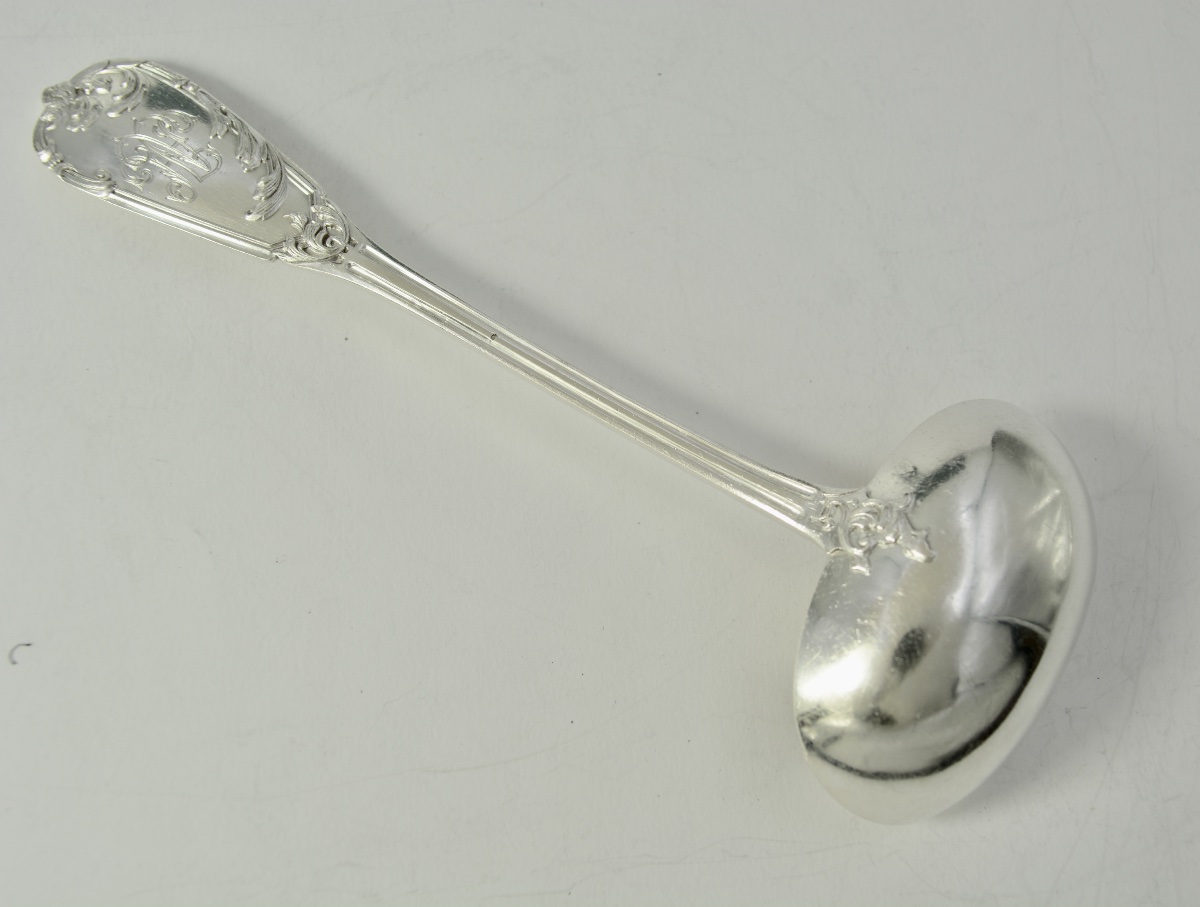 Silver Sauce Spoon, France, Circa 1900-photo-2