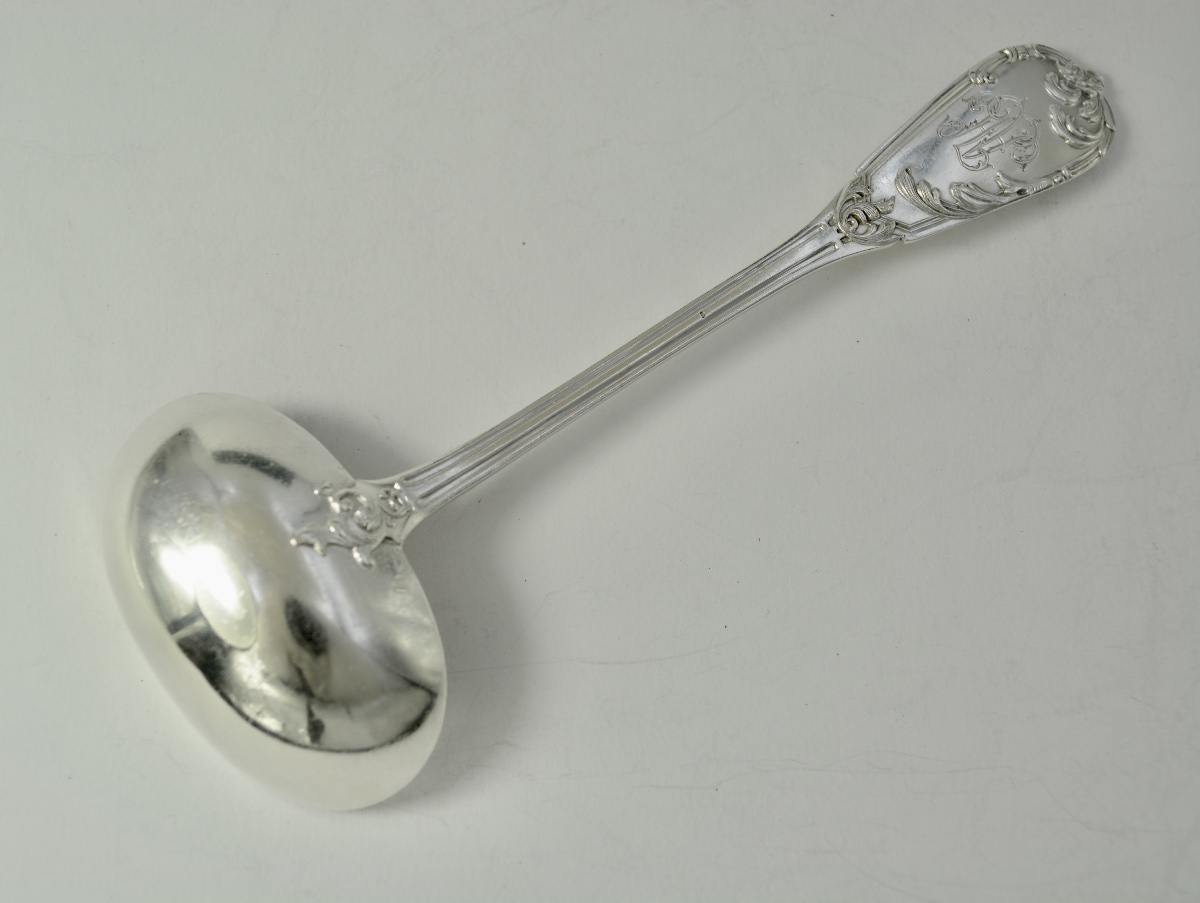 Silver Sauce Spoon, France, Circa 1900-photo-3