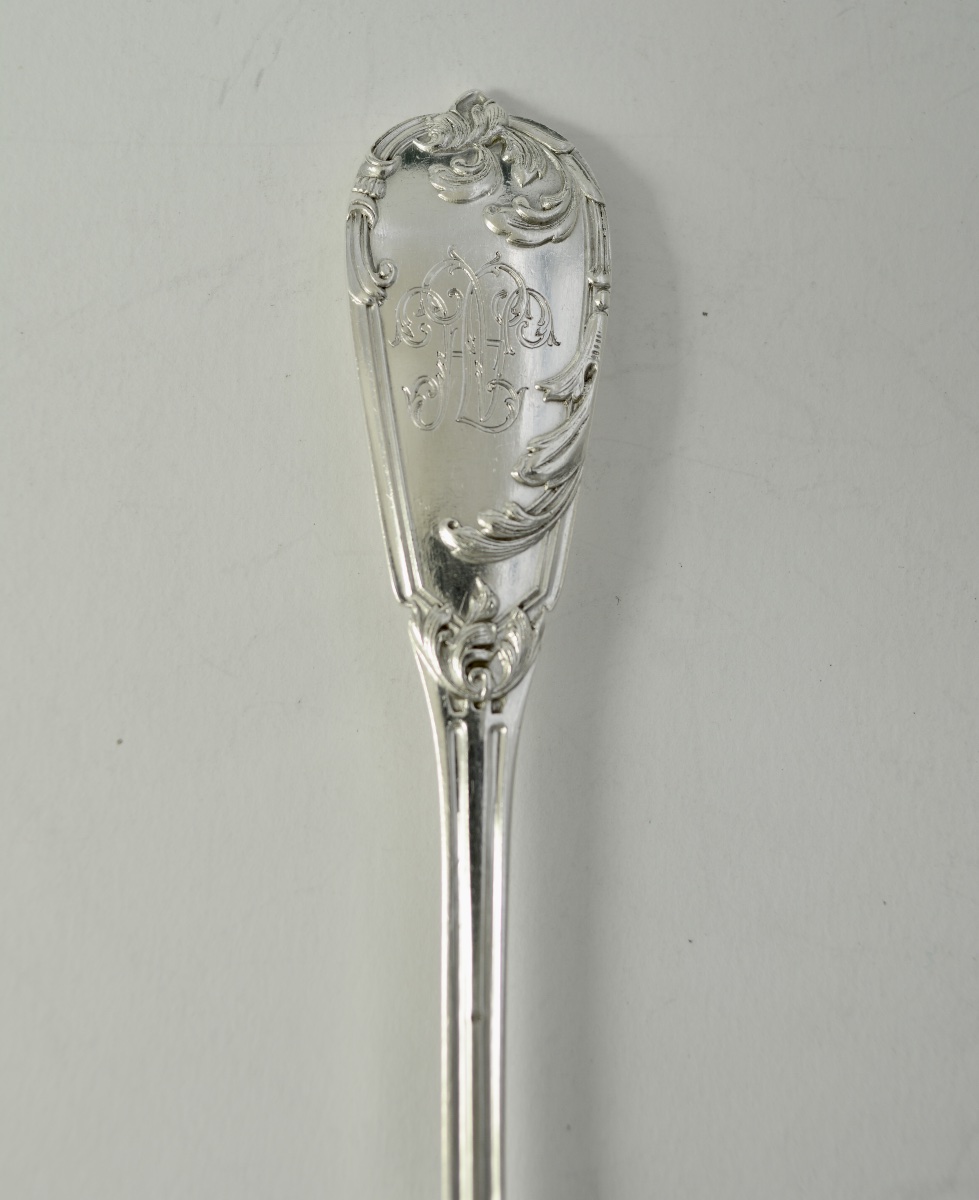 Silver Sauce Spoon, France, Circa 1900-photo-4