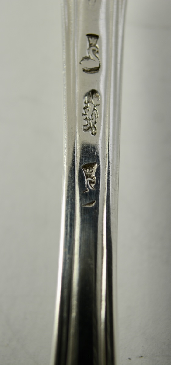 Cuillère  et une fourchette en argent France XVIII eme siecle -photo-3