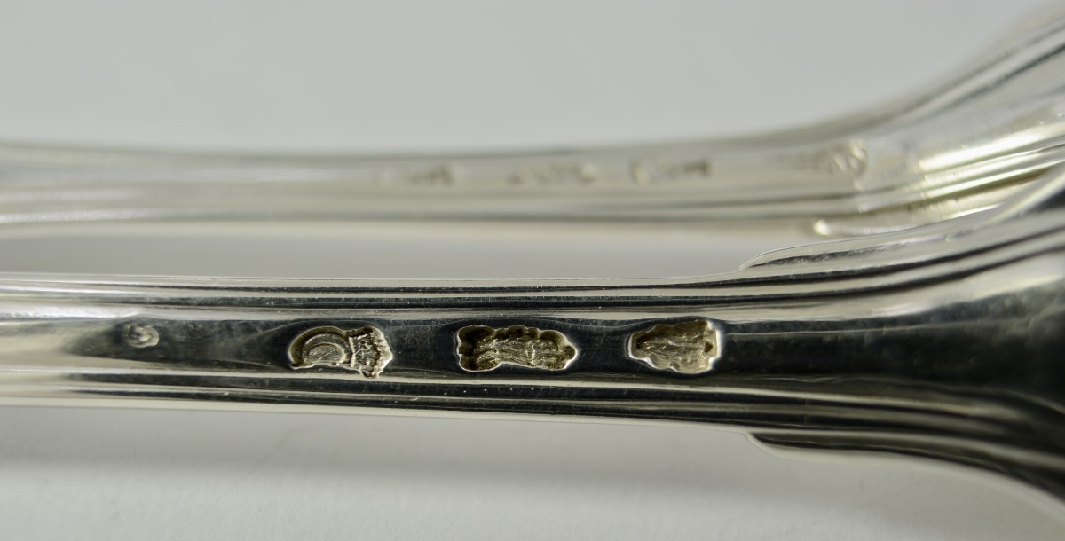 Cuillère  et une fourchette en argent France XVIII eme siecle -photo-4