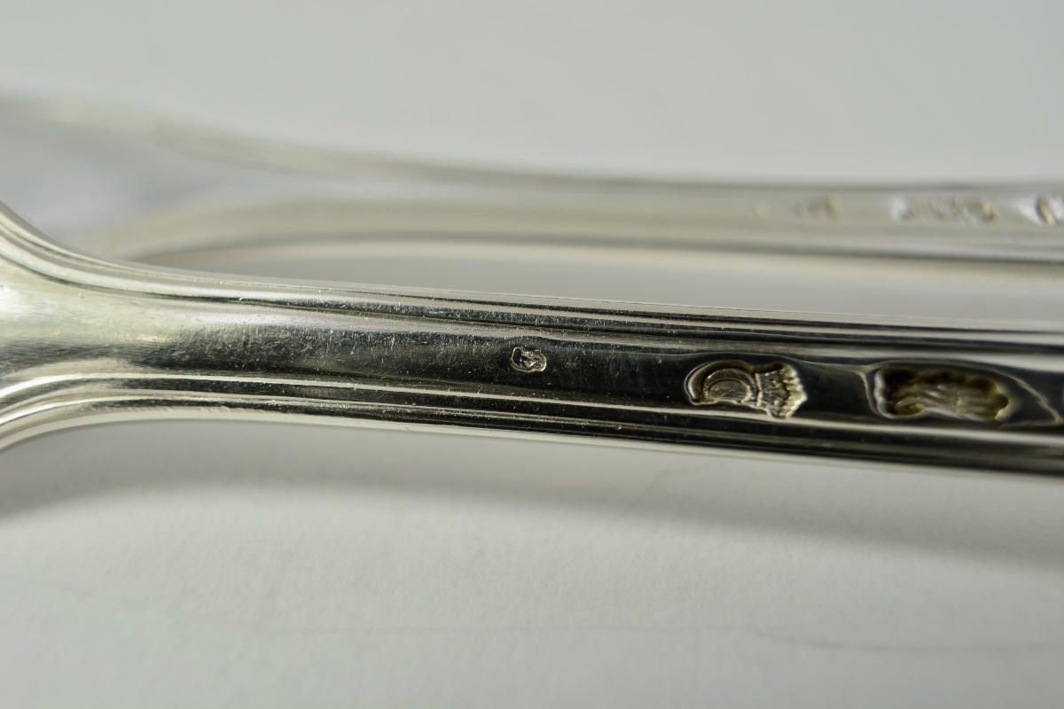 Cuillère  et une fourchette en argent France XVIII eme siecle -photo-5