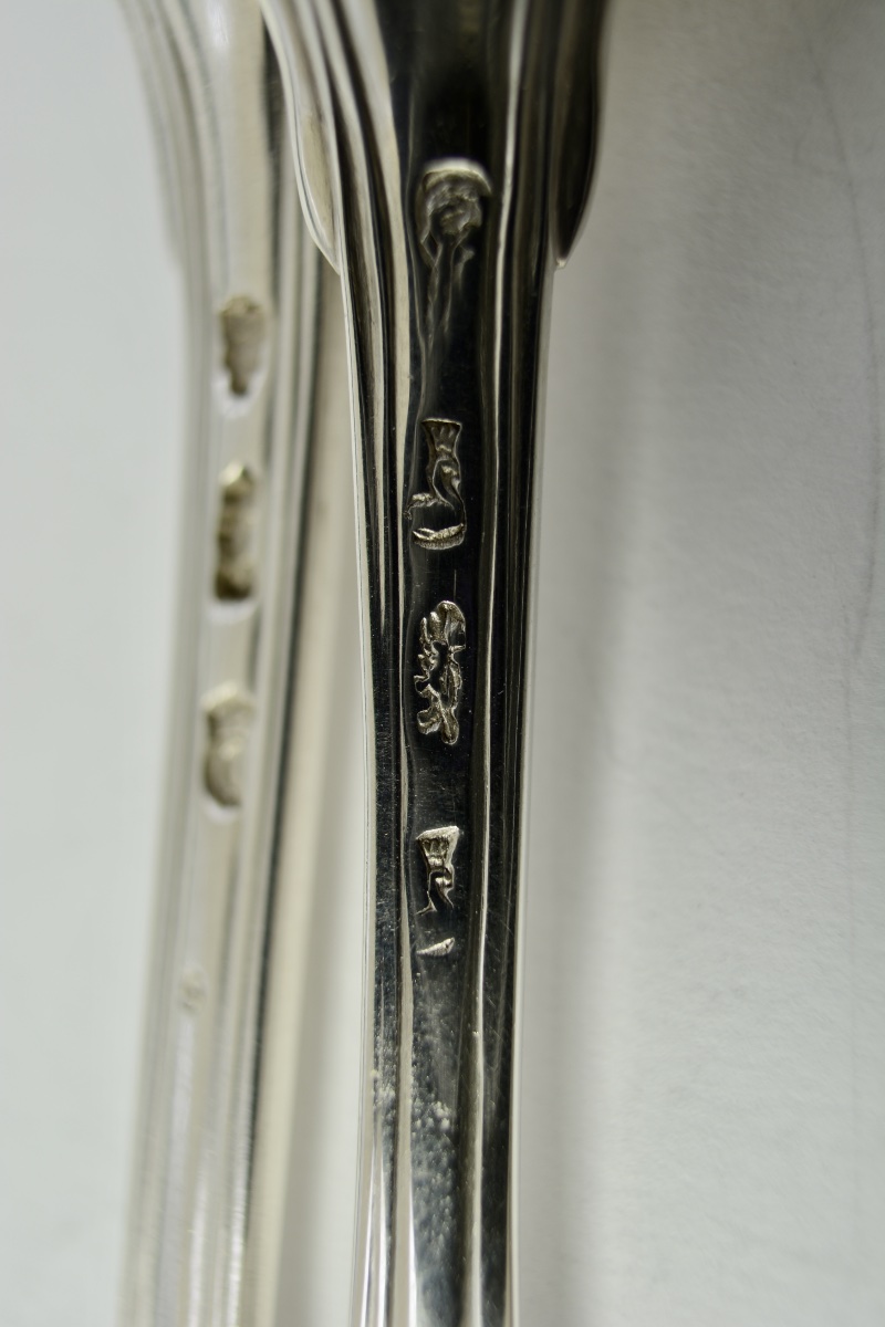 Cuillère  et une fourchette en argent France XVIII eme siecle -photo-6