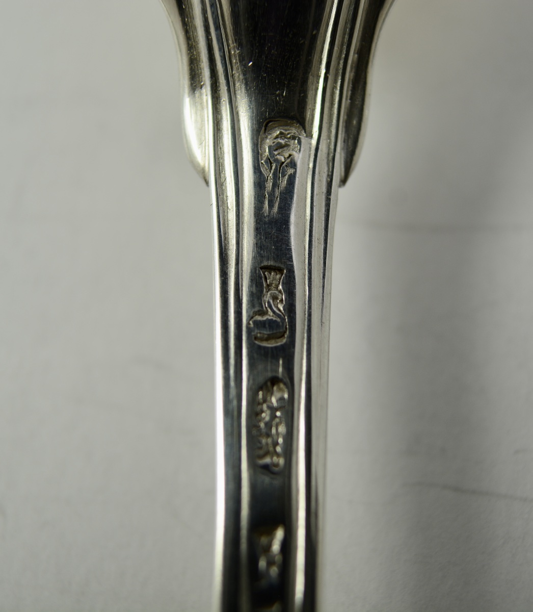 Cuillère  et une fourchette en argent France XVIII eme siecle -photo-7