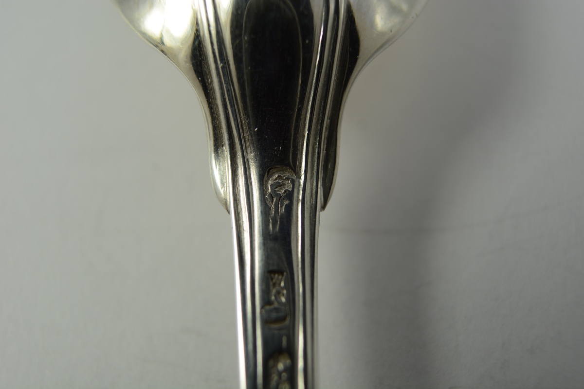 Cuillère  et une fourchette en argent France XVIII eme siecle -photo-8
