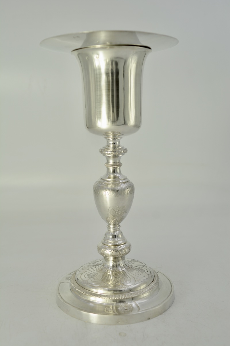 Calice et patene en argent France XIXe siecle . -photo-3