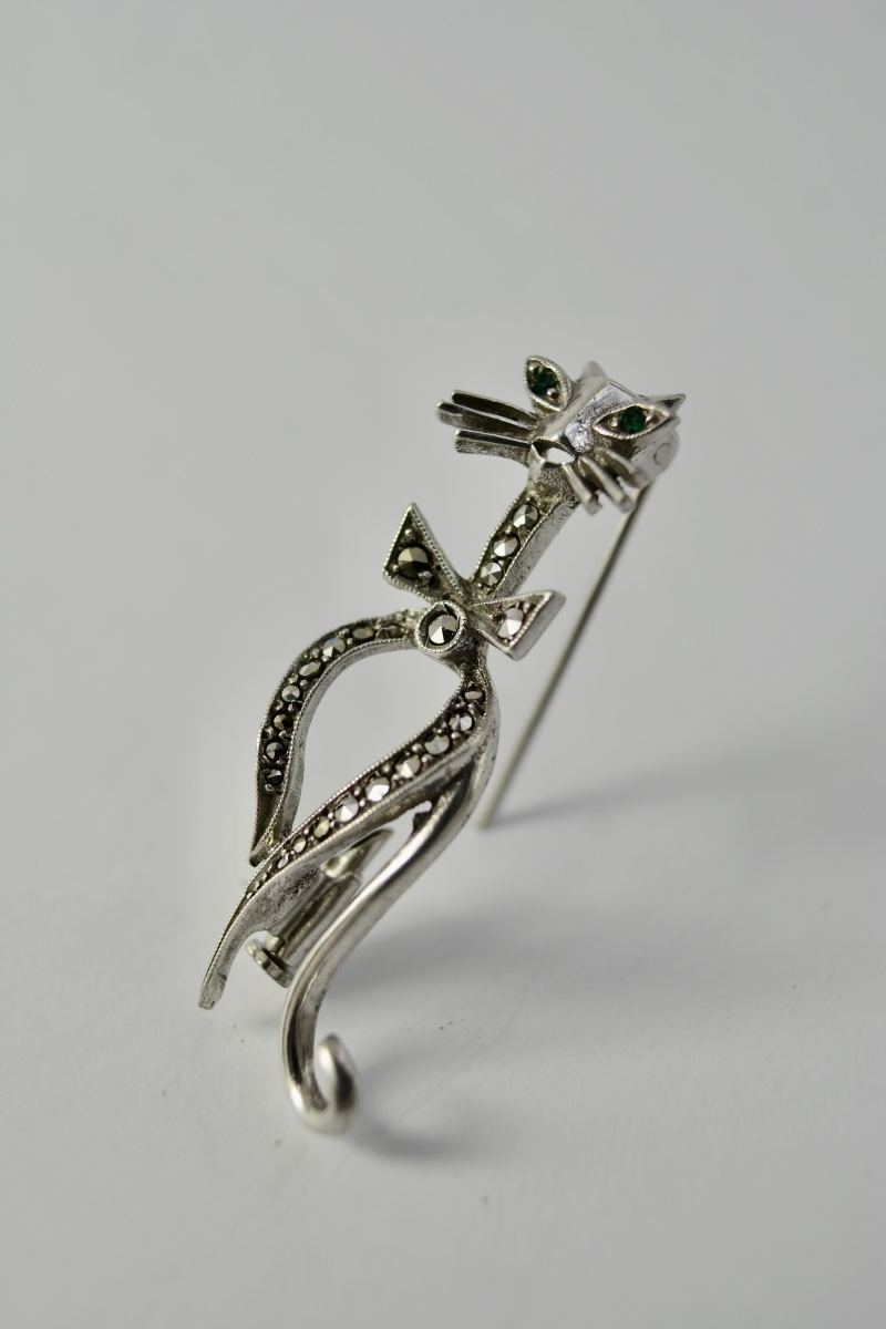 Broche en argent Art Deco, France début de XX eme siecle -photo-2